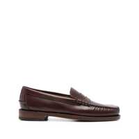 Mocasini 'Classic Dan' Brown Loafers With Raised Stitching And Low Heel In Leather Man Barbati