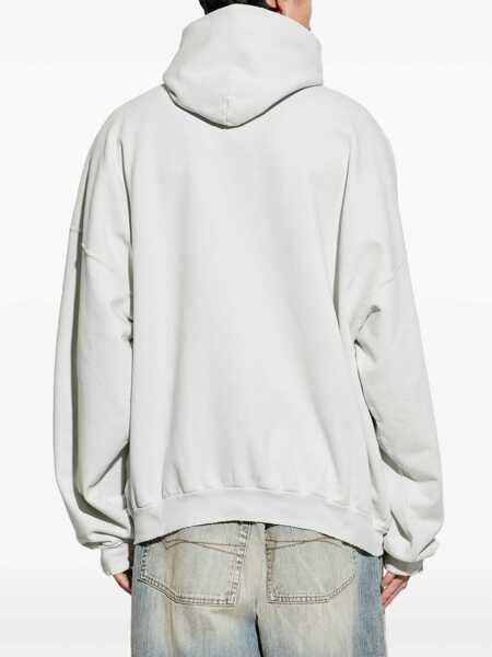 Pulovere Balenciaga Balenciaga 3B Liquified Hooded Sweatshirt GREY Barbati (BM 17362218) 4