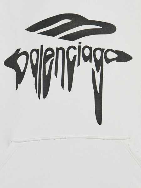 Pulovere Balenciaga Balenciaga 3B Liquified Hooded Sweatshirt GREY Barbati (BM 17362218) 5