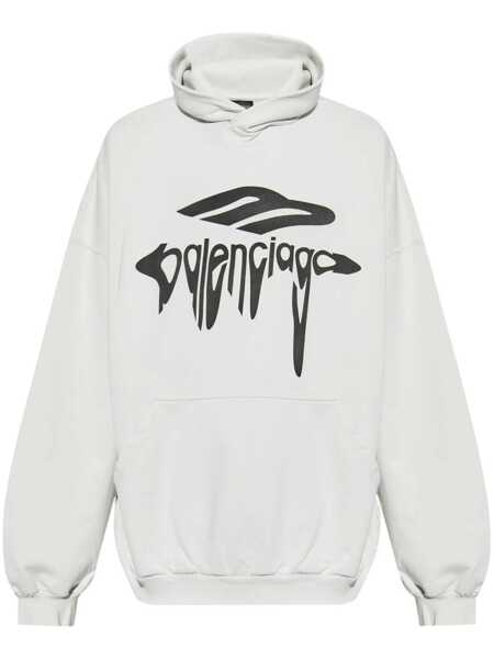 Pulovere Balenciaga Balenciaga 3B Liquified Hooded Sweatshirt GREY Barbati (BM 17362218) 1