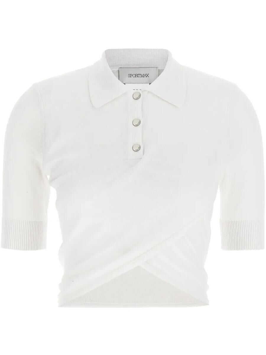 Tricouri Polo SPORTMAX Sportmax Shaker Polo WHITE Femei (BM 17363385) 1