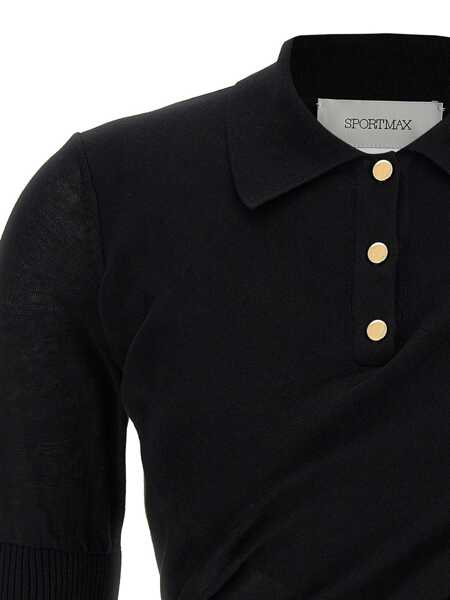 Tricouri Polo SPORTMAX Sportmax Shaker Polo Black Femei (BM 17363388) 3