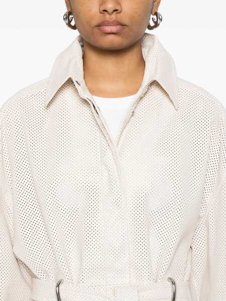Paltoane SPORTMAX Sportmax Perforated Coat Beige Femei (BM 17363400) 5
