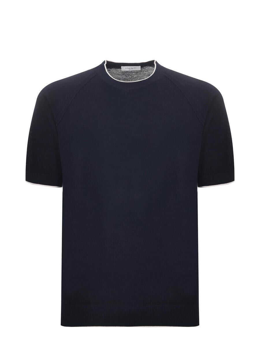Topuri Paolo Pecora Paolo Pecora T-Shirts And Polos BLUE Barbati (BM 17363460) 1