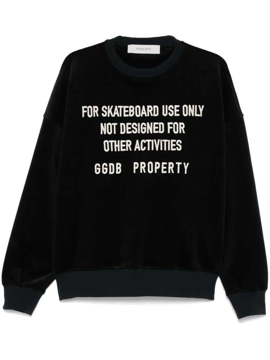 Pulovere Golden Goose Golden Goose Embroidered Sweatshirt Black Barbati (BM 17363466) 1