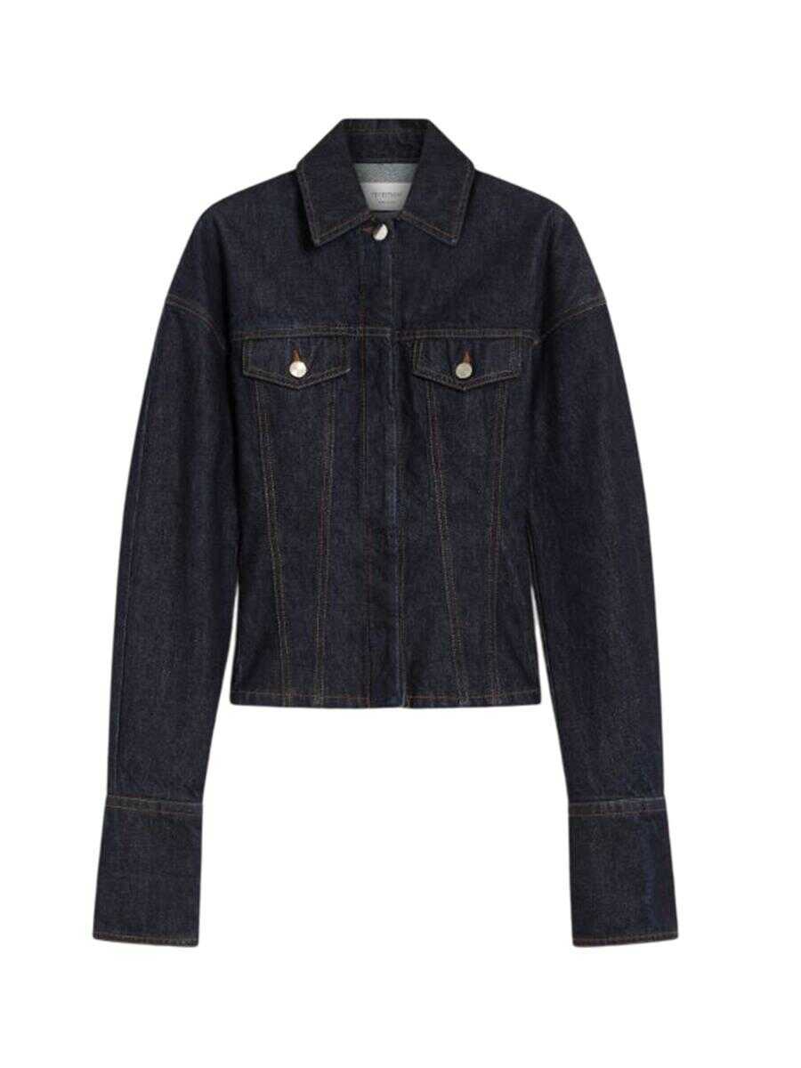 Geci SPORTMAX Sportmax Fitted Denim Jacket BLUE Femei (BM 17363481) 1