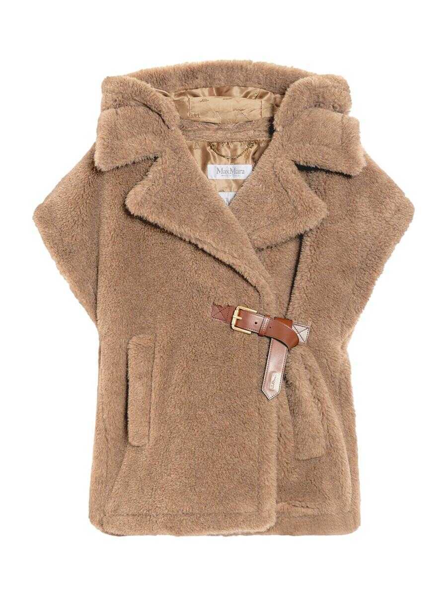 Geci Max Mara Max Mara Teddy Fabric Vest Cape BROWN Femei (BM 17363544) 1