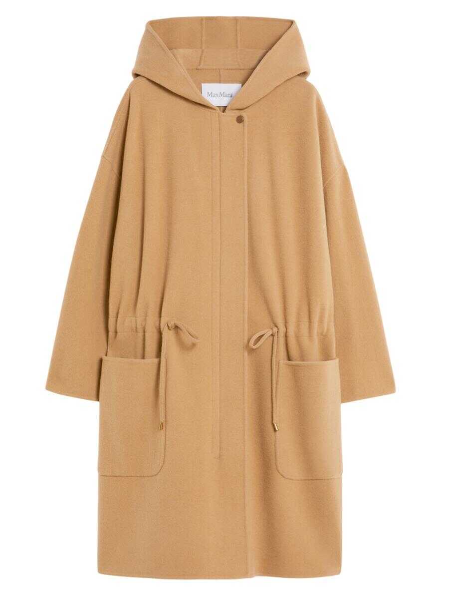 Paltoane Max Mara Max Mara Soft Jersey Midi Coat BROWN Femei (BM 17363556) 1