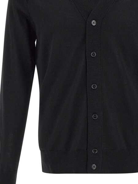 Cardigane Paolo Pecora Paolo Pecora Virgin Wool Cardigan Black Barbati (BM 17363580) 5