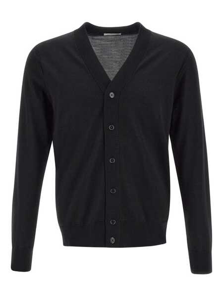 Cardigane Paolo Pecora Paolo Pecora Virgin Wool Cardigan Black Barbati (BM 17363580) 1