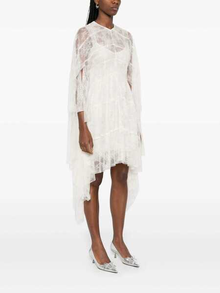 Rochii Philosophy Philosophy Di Lorenzo Serafini Lace Asymmetric Mini Dress In Ivory WHITE Femei (BM 17363661) 3
