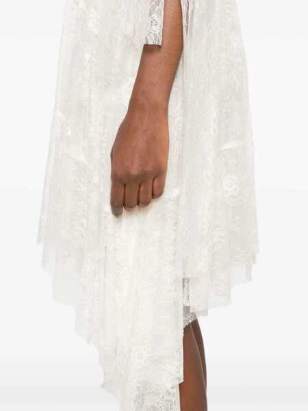 Rochii Philosophy Philosophy Di Lorenzo Serafini Lace Asymmetric Mini Dress In Ivory WHITE Femei (BM 17363661) 5
