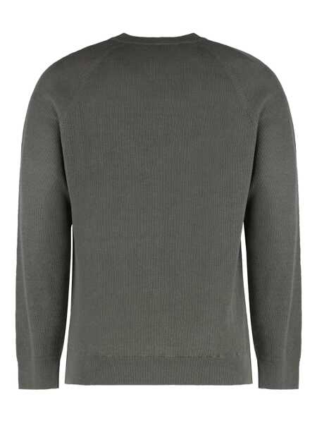 Pulovere Paolo Pecora Paolo Pecora Linen-Cotton Crew-Neck Sweater BROWN Barbati (BM 17363718) 2