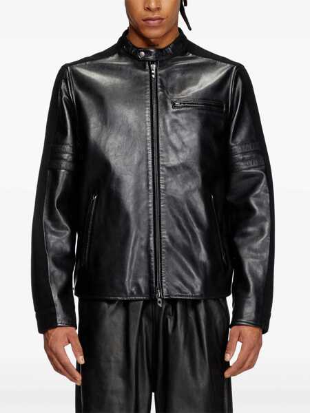 Geci Diesel Diesel L-Simz Lambskin Jacket Black Barbati (BM 17364036) 3