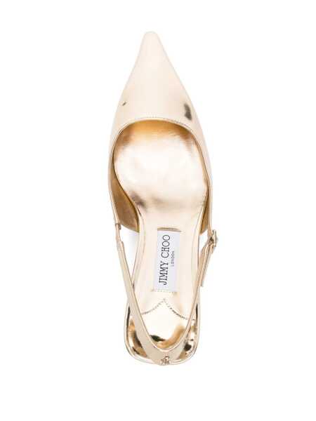Pantofi cu toc Jimmy Choo Jimmy Choo Amel Leather Slingback Pumps GOLD Femei (BM 17364480) 4
