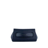 Genti de mana Orciani Gossip Soft Navy Grained Leather Clutch Femei