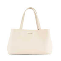 Genti de mana Orciani Tata Soft Ivory Colored Leather Shoulder Tote Bag Femei