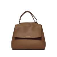 Genti de mana Orciani Sveva Soft Medium Colored Leather Shoulder Bag With Shoulder Strap Femei