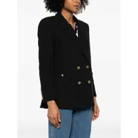 Imbracaminte BLAZÉ MILANO Dama - Sacouri BLAZ MILANO Missy Everynight Black Double-Breasted Jacket With Peak Revers In Cotton Blend Woman Black Femei (BM 17365764) - B-mall.ro