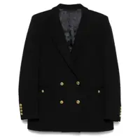 Sacouri 'Missy Everynight' Black Double-Breasted Jacket With Peak Revers In Cotton Blend Woman Femei