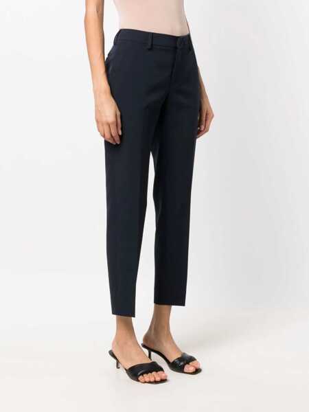 Pantaloni casual PT TORINO Pt Torino New York Techno Fabric Tailored Trousers BLUE Femei (BM 17366091) 3