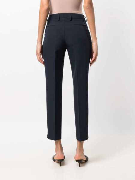 Pantaloni casual PT TORINO Pt Torino New York Techno Fabric Tailored Trousers BLUE Femei (BM 17366091) 4