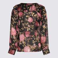 Topuri Chloe Dama - Topuri Chloe Chlo Black And Multicolor Silk Top Black Femei (BM 17366376) - B-mall.ro