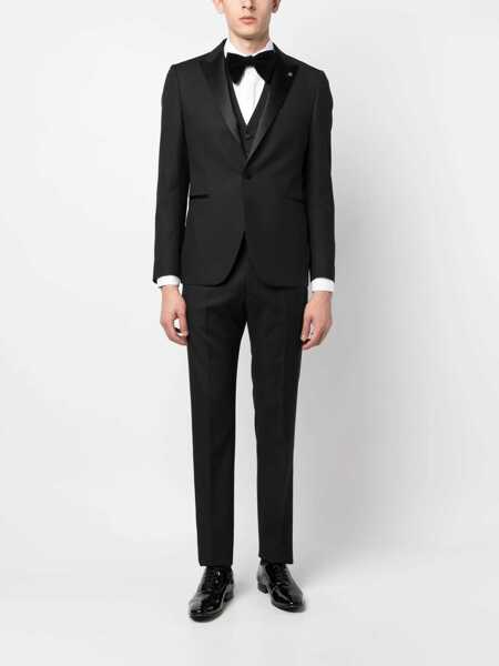 Costume Tagliatore Tagliatore Three-Piece Wool Suit Black Barbati (BM 17367531) 2