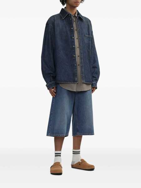 Camasi ERL Blue Shirt With Pointed Collar And Logo Patch On The Front In Denim Man BLUE Barbati (BM 17367687) 2