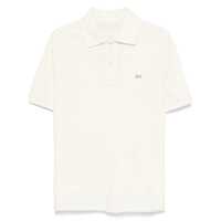 Tricouri Polo White Polo With Classic Collar And Logo Lettering On The Front In Cotton Man Barbati