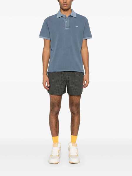 Tricouri Polo ERL Polo Con Colletto Classico E Logo Lettering Sul Fronte In Cotone Blu Uomo BLUE Barbati (BM 17367699) 2