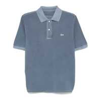 Tricouri Polo Polo Con Colletto Classico E Logo Lettering Sul Fronte In Cotone Blu Uomo Barbati