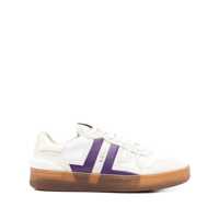 Sneakers 'Clay' White Sneaker With Mesh Inserts And Side Striped Detail In Leather Unisex Femei
