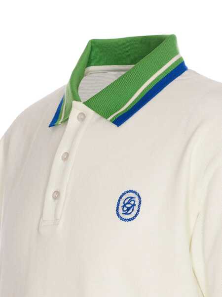 Tricouri Polo DRLE DE MONSIEUR Le Polo Piqu Tresse White Polo Shirt With Classic Collar And Logo Embroidery On The Front In Cotton Man WHITE Barbati (BM 17369268) 3
