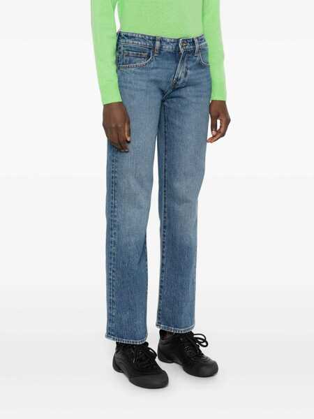 Blugi 7 For All Mankind 7 For All Mankind Calie Straight Leg Jeans Navy Femei (BM 17370435) 3