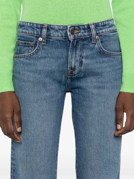 Blugi 7 For All Mankind 7 For All Mankind Calie Straight Leg Jeans Navy Femei (BM 17370435) 5