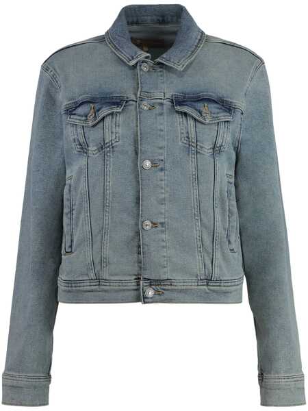 Geci 7 For All Mankind 7 For All Mankind Trucker Denim Jacket Navy Femei (BM 17370447) 1