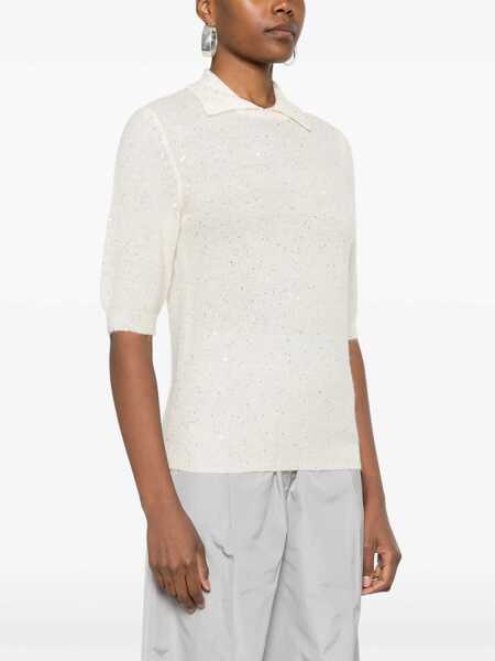 Pulovere Fabiana Filippi Fabiana Filippi Short Sleeve Sweater Green Femei (BM 17371704) 3