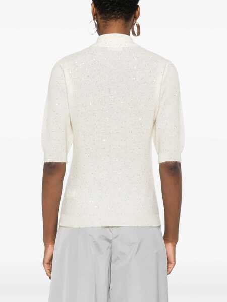 Pulovere Fabiana Filippi Fabiana Filippi Short Sleeve Sweater Green Femei (BM 17371704) 4