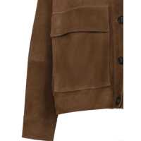 Imbracaminte Dama pagina 621 - Geci Brunello Cucinelli Brown Jacket With Classic Collar In Suede Woman BROWN Femei (BM 17372391) - B-mall.ro