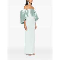 Imbracaminte Dama pagina 463 - Rochii SOLACE LONDON Floris Green Long Dress With Boat Neckline And Puffed Short Sleeves In Tech Fabric Woman GREEN Femei (BM 17373258) - B-mall.ro