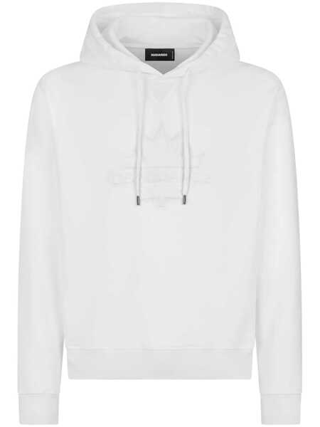 Bluze de trening DSQUARED2 DSQUARED2 Cotton Hoodie WHITE Barbati (BM 17375235) 1