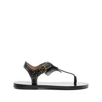 Balerini 'Jooni' Black Sandals With Buckle Closure And Metal Studs In Leather Woman Femei