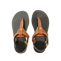 Balerini Isabel Marant Dama - Balerini Isabel Marant Jooni Brown Sandals With Buckle Closure And Metal Studs In Leather Woman BROWN Femei (BM 17375439) - B-mall.ro