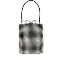 Genti de mana Self-Portrait 'Silver Crystal Fishnet' Handbag Femei