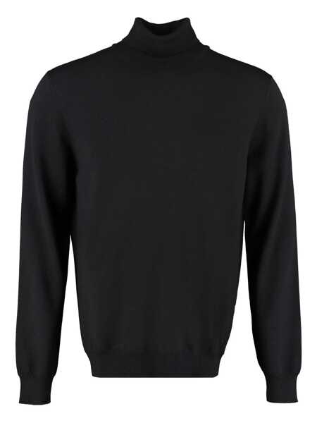 Pulovere THE ALPHABET The Alphabet The Knit - Wool Turtleneck Sweater Black Barbati (BM 17376231) 1