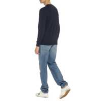 Pulovere THE (ALPHABET) pentru Barbati - Pulovere THE ALPHABET The Alphabet The Knit - Cotton Crew-Neck Sweater BLUE Barbati (BM 17376339) - B-mall.ro