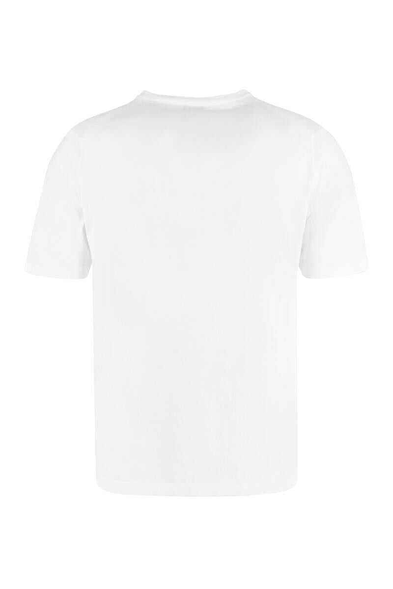 Tricouri THE ALPHABET The Alphabet The Knit - Cotton Knit T-Shirt WHITE Barbati (BM 17376381) 2