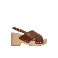 Sandale Wooden heeled sandals Femei