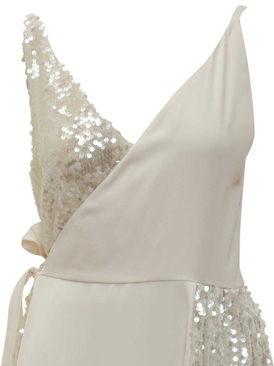 Portofele Philosophy Philosophy Di Lorenzo Serafini Sequined Wallet Dress WHITE Femei (BM 17379384) 4